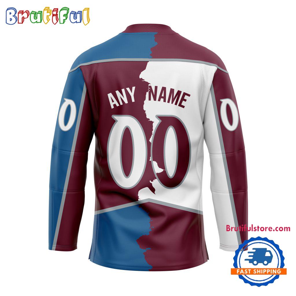 NHL Colorado Avalanche Home Mix Away New Design Hockey Jersey
