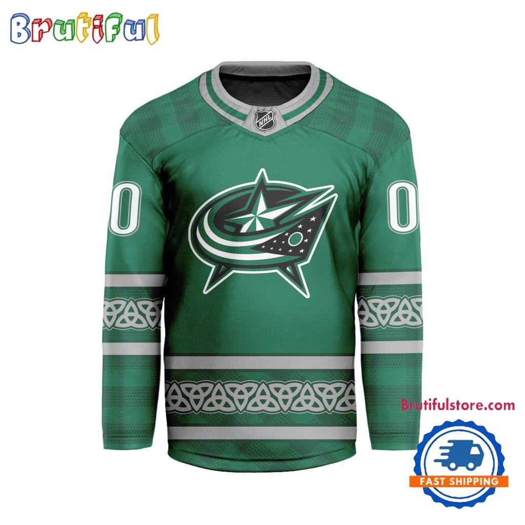 NHL Columbus Blue Jackets For St.Patrick's Day Limited New Hockey Jersey