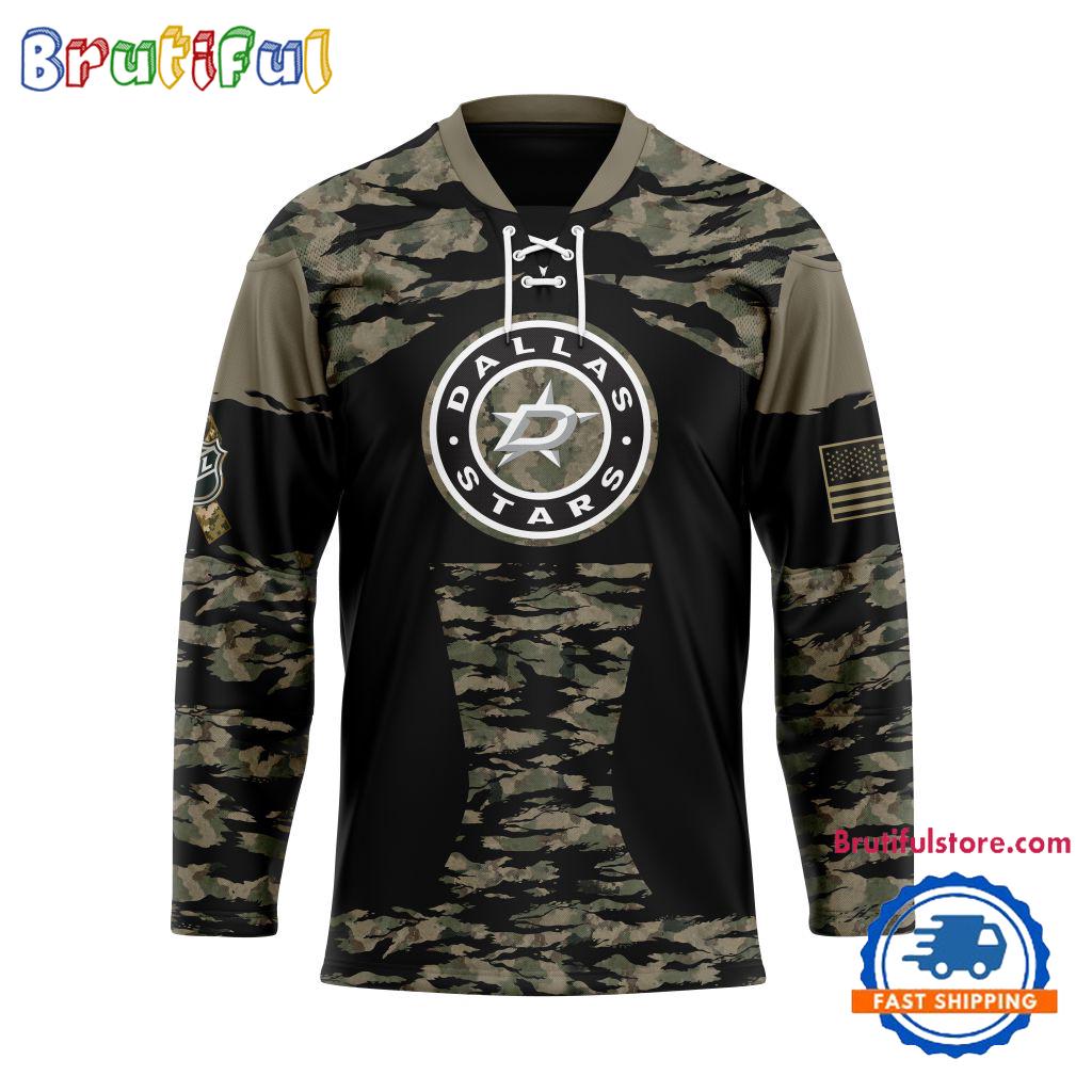 NHL Dallas Stars Custom Honoring Veterans Camo Hockey Jersey