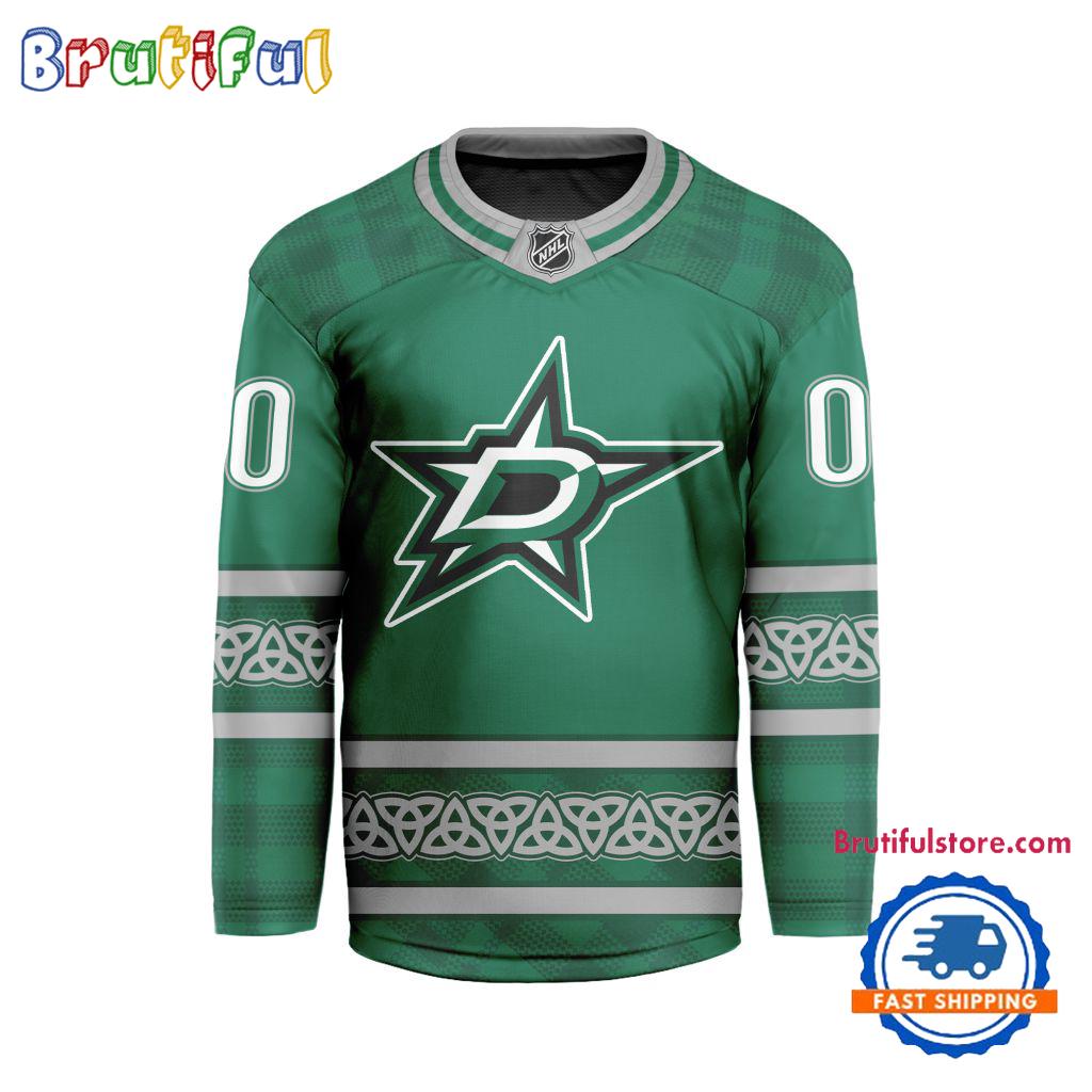 NHL Dallas Stars For St.Patrick's Day Limited New Hockey Jersey