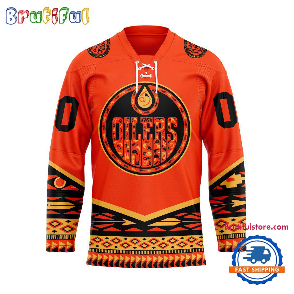 NHL Edmonton Oilers National Day For Truth And Reconciliation Design Hockey Jersey, Sport Jersey Shirt