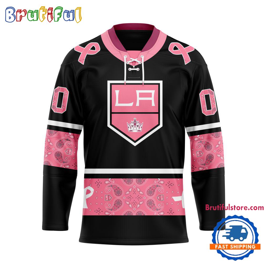 NHL Los Angeles Kings In October We Wear Pink Breast Cancer Design Hockey Jersey