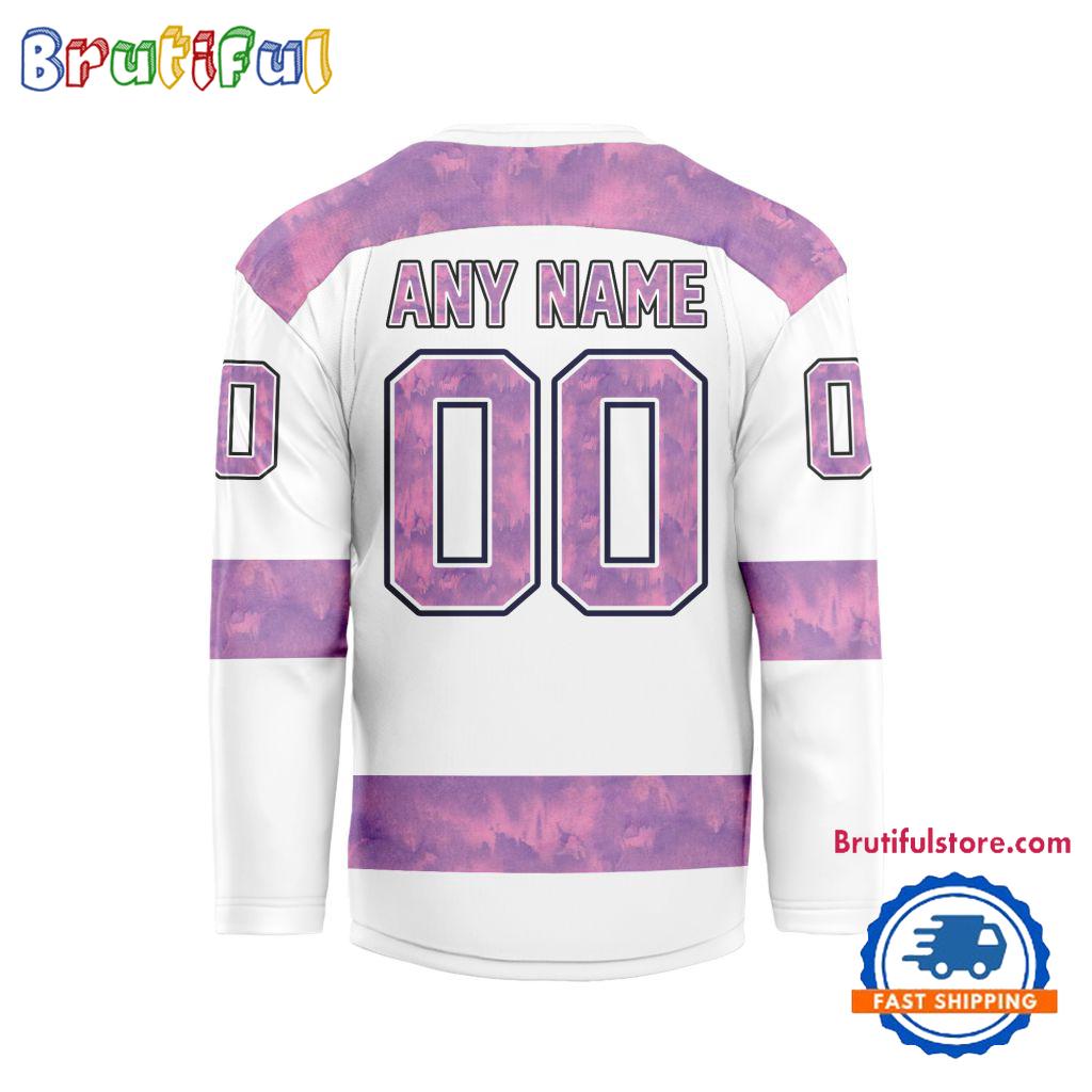 NHL New York Rangers Personalized Hockey Fights Cancer Design Jersey