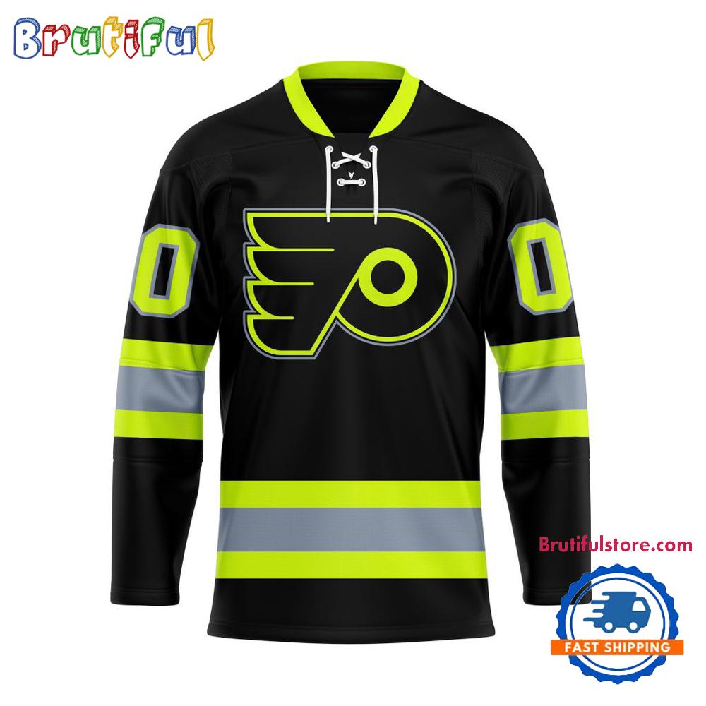 NHL Philadelphia Flyers Honoring Firefighters Lace Hockey Jersey