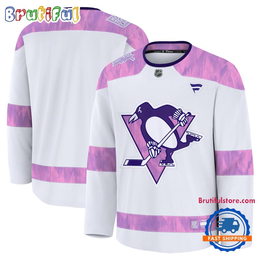 NHL Pittsburgh Penguins 2024 Hockey Fights Cancer Practice Jersey Shirt