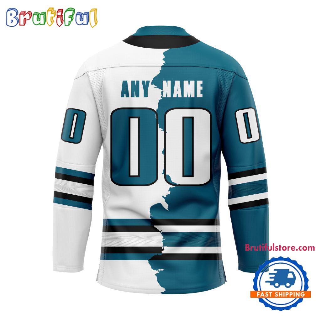 NHL San Jose Sharks Home Mix Away New Design Hockey Jersey