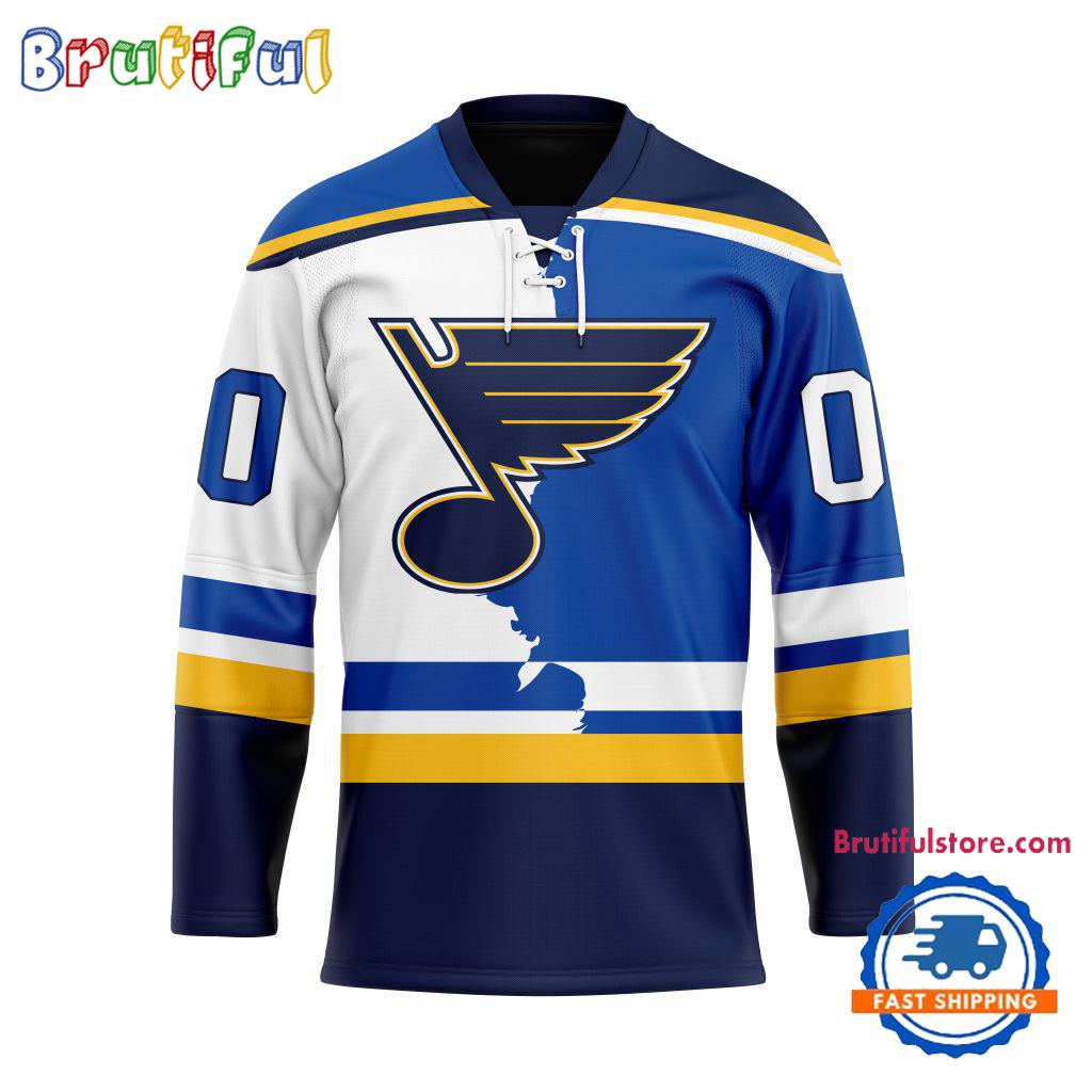 NHL St. Louis Blues Home Mix Away New Design Hockey Jersey