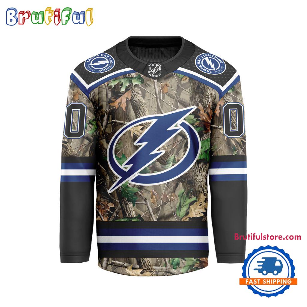 NHL Tampa Bay Lightning Special Realtree Camo Hunting Hockey Jersey