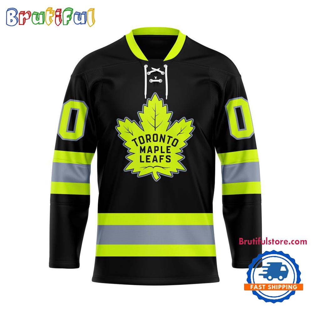 NHL Toronto Maple Leafs Honoring Firefighters Lace Hockey Jersey