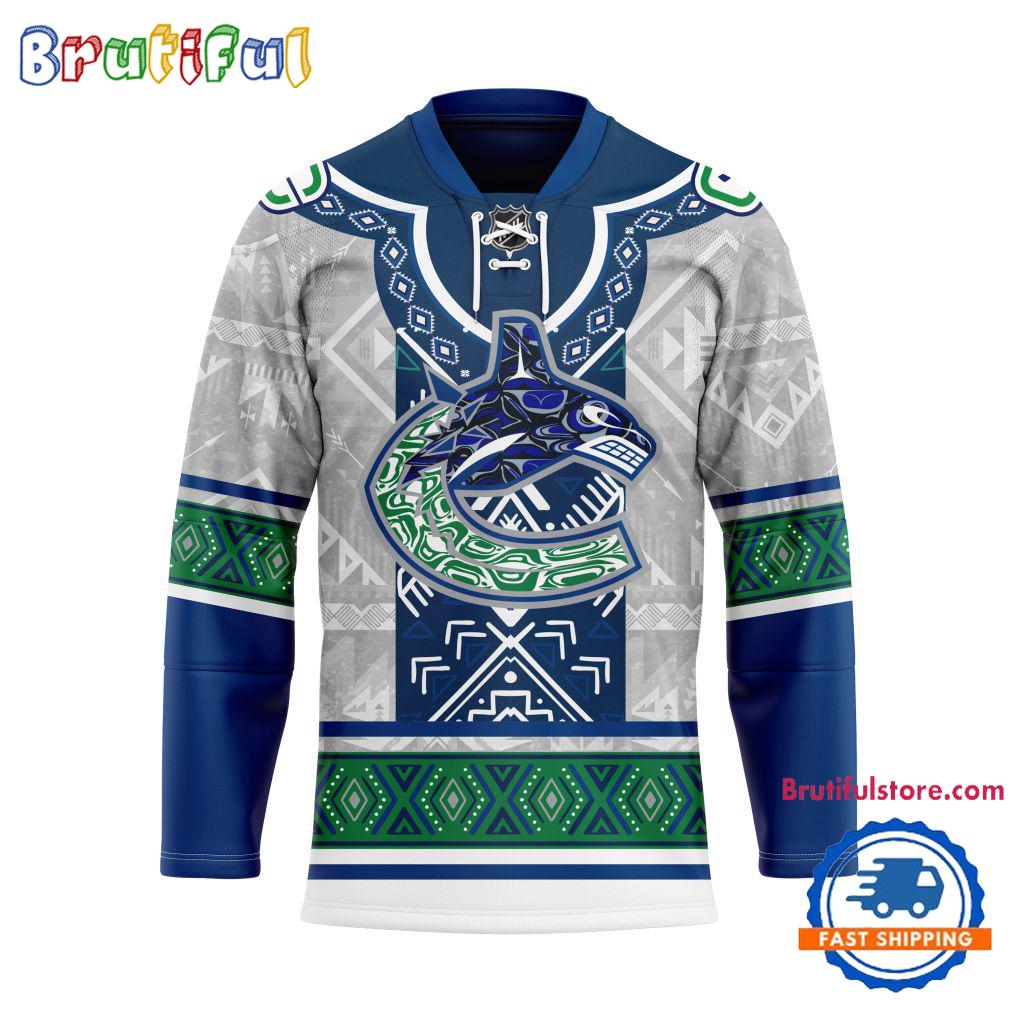 NHL Vancouver Canucks Personalized Native American Hockey Jersey