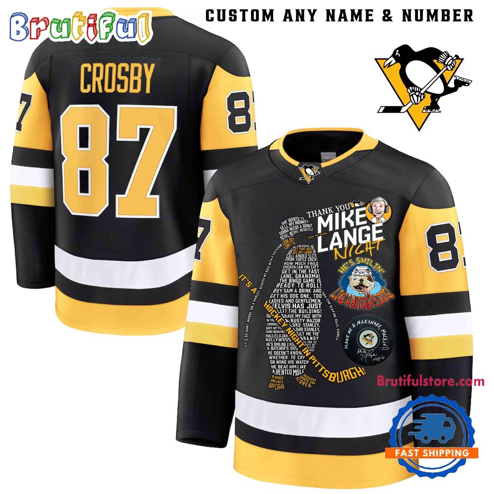 Pittsburgh Penguins Mike Lange NHL 2025 Hockey Jersey