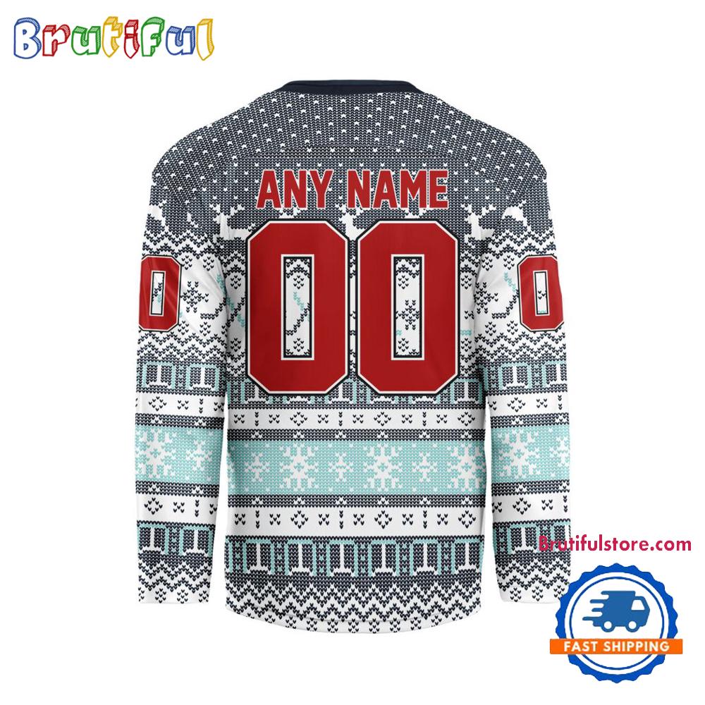 Seattle Kraken 2025 NHL Christmas Personalized Hockey Jersey Design