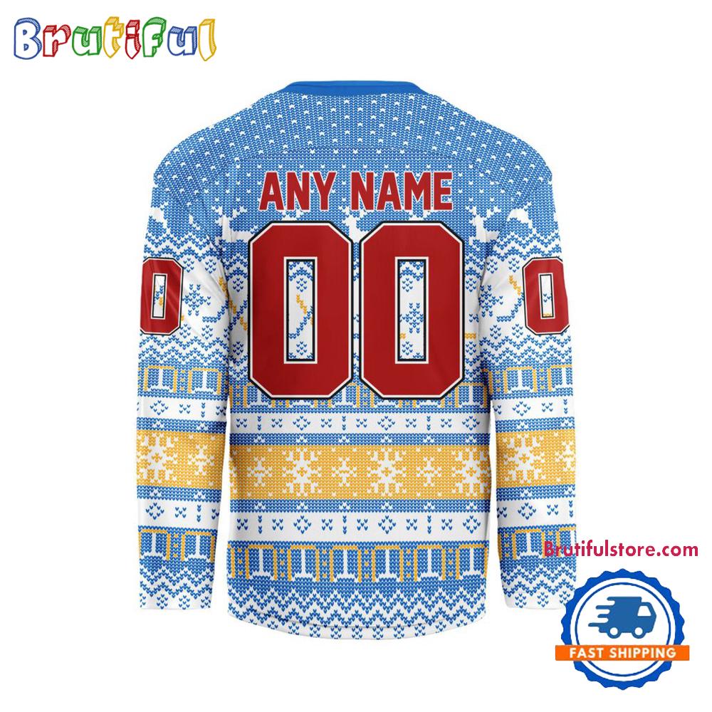 St. Louis Blues 2025 NHL Christmas Personalized Hockey Jersey Design