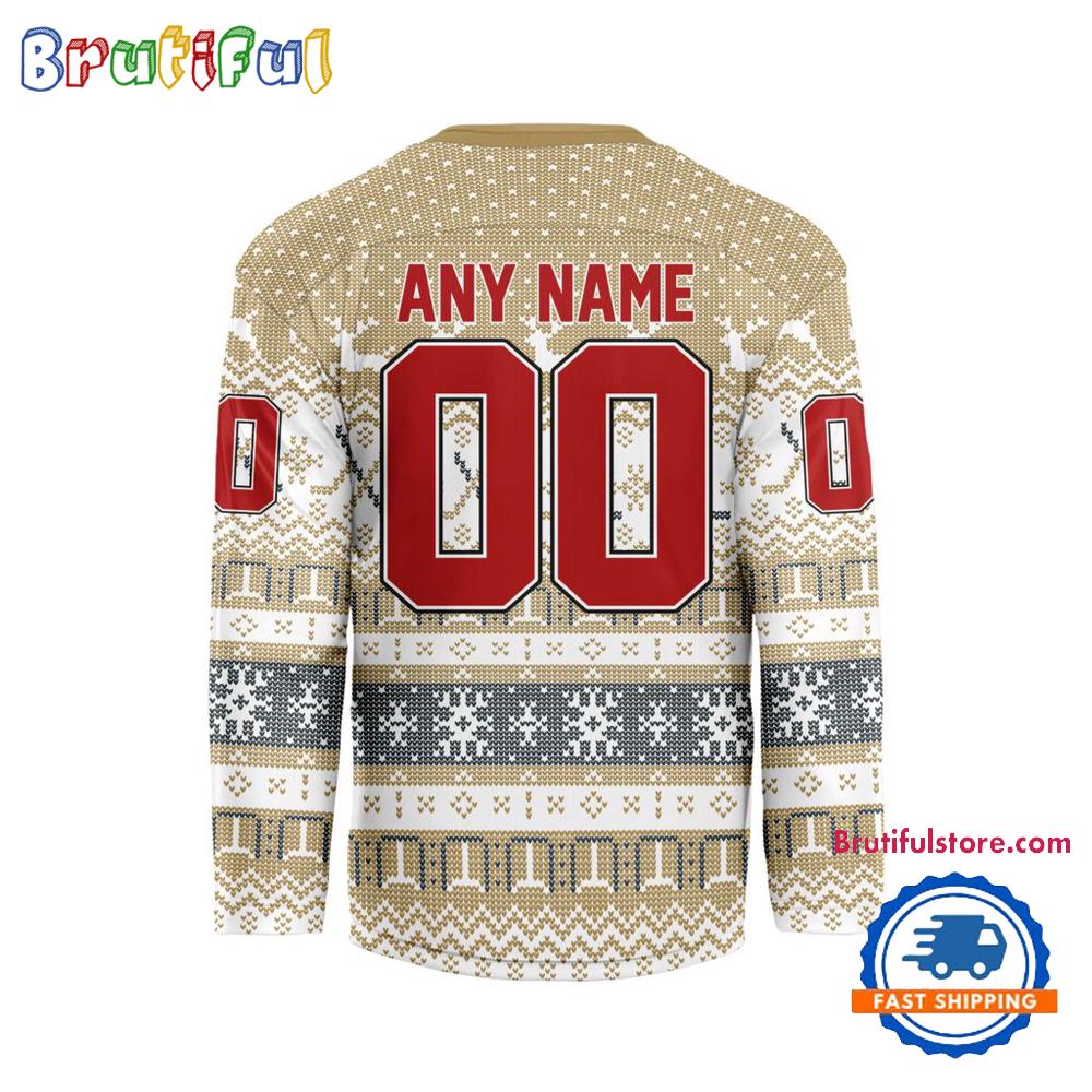 Vegas Golden Knights 2025 NHL Christmas Personalized Hockey Jersey Design